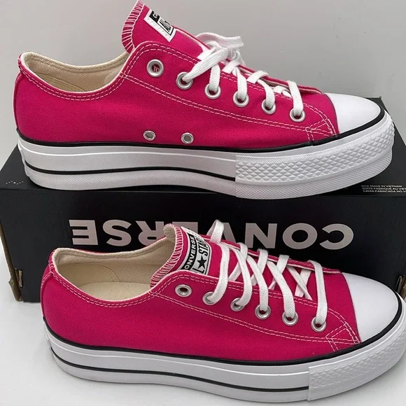 Converse WMNS CTAS LIFT OX
CERISE PINK/WHITE/BLACK A11539F Platforms Sneakers - Picture 3 of 16